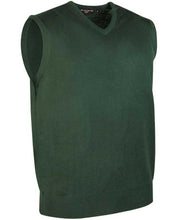 Load image into Gallery viewer, Glenmuir Men&#39;s Rankin V Neck Fine Merino Slipover Tartan Green
