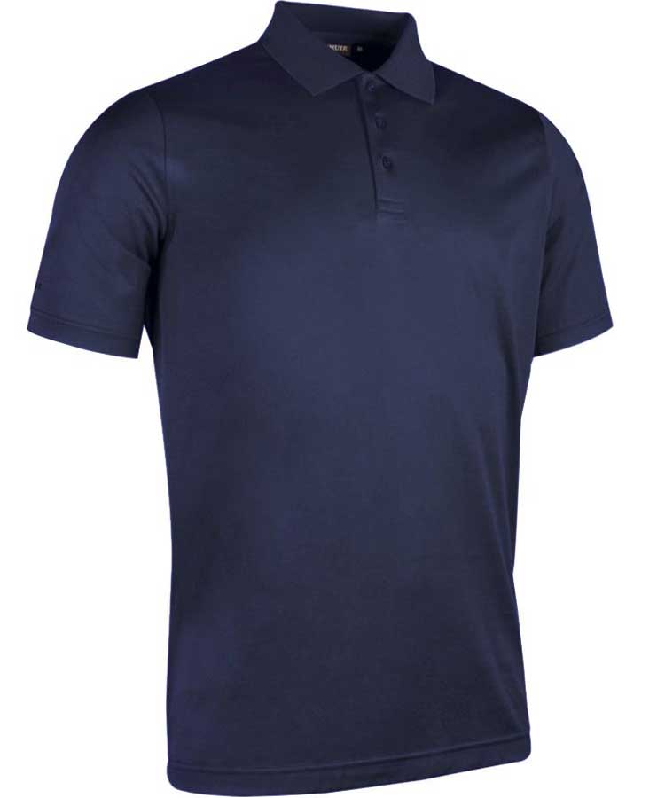Glenmuir Men's Tarth Plain Cotton Polo Shirt - Navy