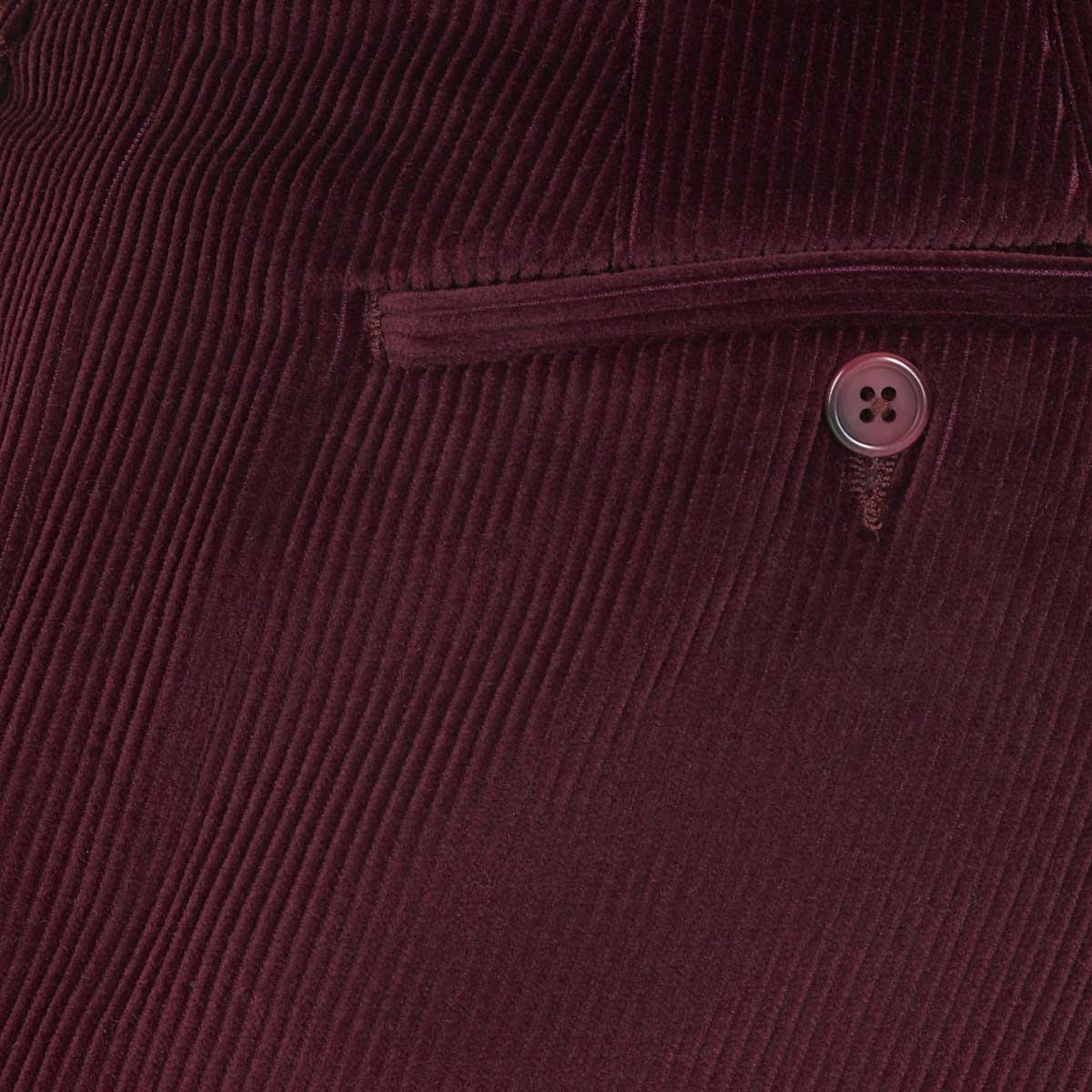 Gurteen - Verona Stretch Cord Trousers - Wine