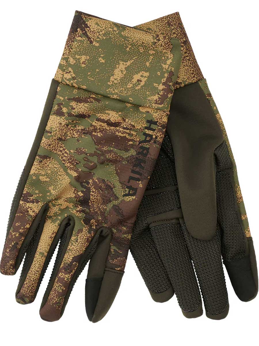 HARKILA Deer Stalker Camo Fleece Gloves - AXIS MSP Forest