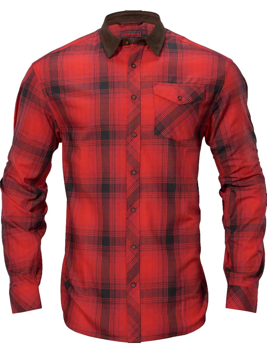 HARKILA Driven Hunt Flannel Shirt - Mens - Red/Black Check