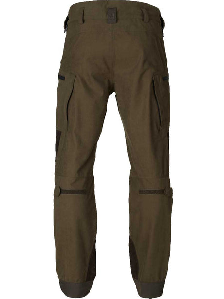 HARKILA Driven Hunt HWS Leather Trousers - Mens - Willow green & Shadow brown
