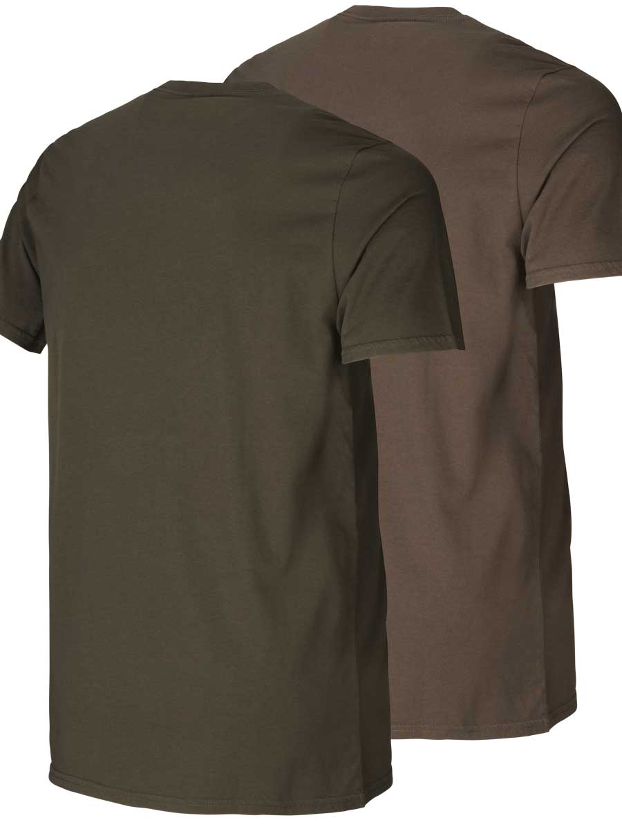 HARKILA Graphic T-shirt - Mens - 2-pack Willow Green & Slate Brown