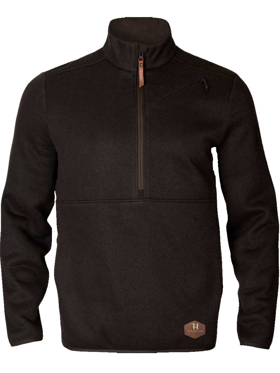 HARKILA Metso Half Zip Sweater - Mens - Shadow Brown