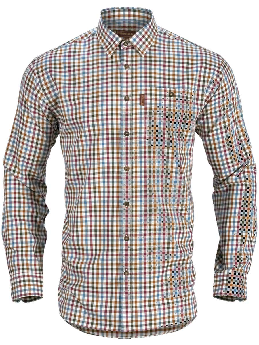 HARKILA Milford Shirt - Mens Fine Twill Cotton - Multi Check