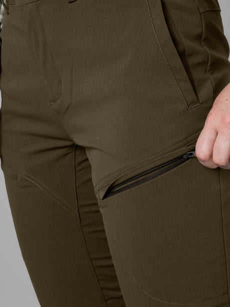 HARKILA Retrieve Light Trousers - Ladies - Dark Warm Olive Harkila