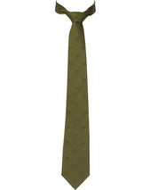 HARKILA Retrieve Pheasant Silk Tie - Olive Green