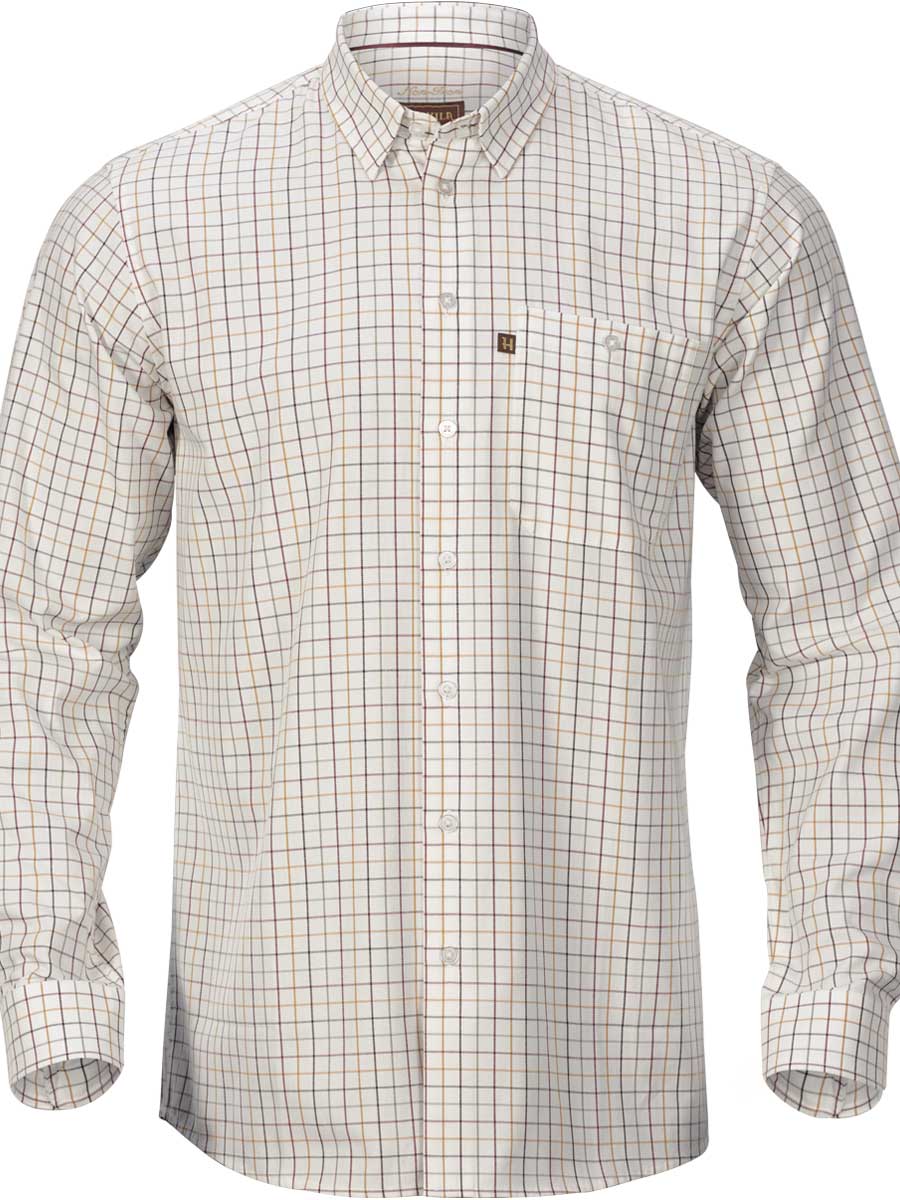 HARKILA Retrieve Shirt - Mens 100% Cotton - Burgundy Check