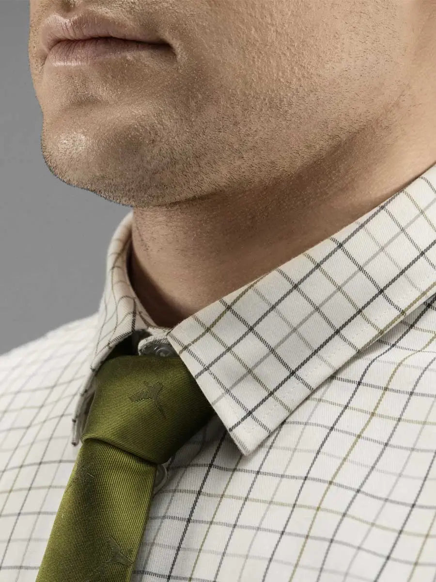 HARKILA Retrieve Shirt - Mens 100% Cotton - Dark Olive Check