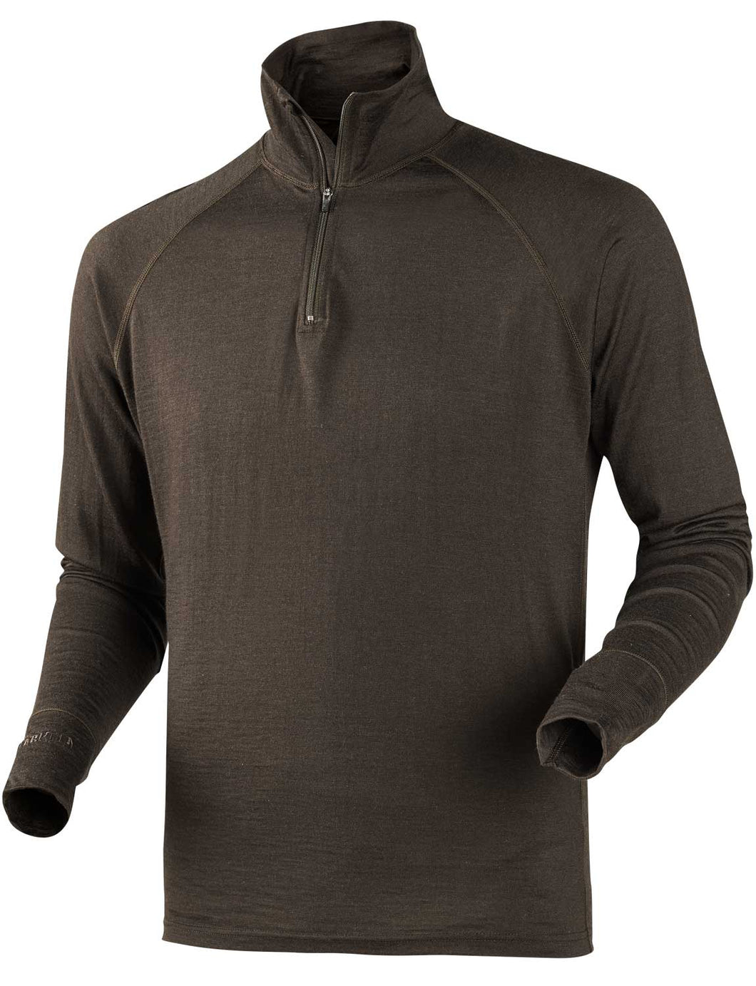 HARKILA Shirts - Mens All Season Undershirt Zip-Neck - Shadow Brown