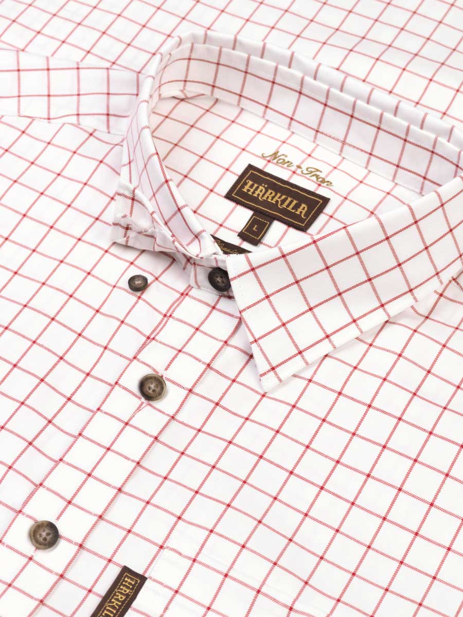 HARKILA Stenstorp 100% Cotton Shirt - Mens - Jester Red Check