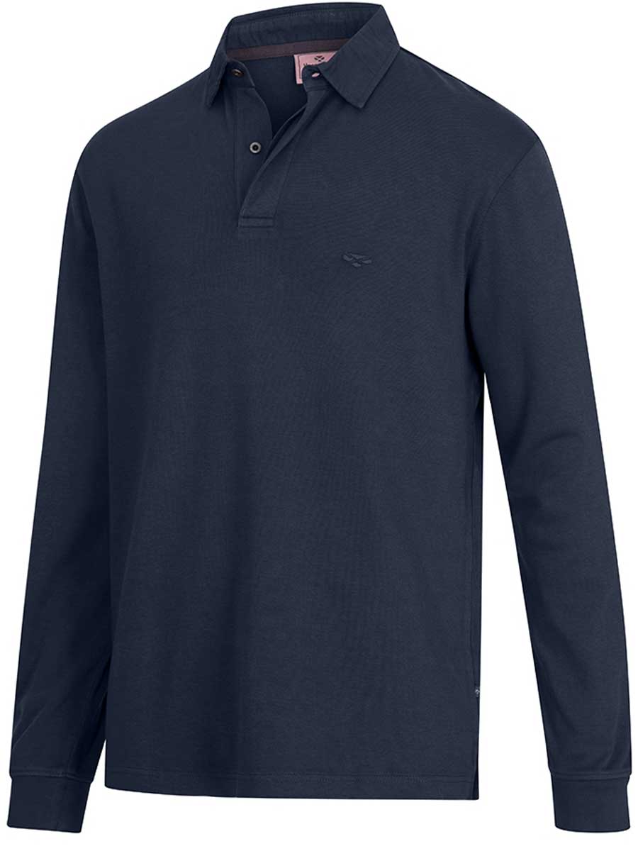 HOGGS OF FIFE Heriot Long Sleeve Rugby Shirt - Mens - Navy