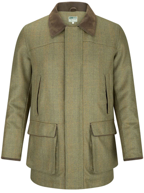 HOGGS OF FIFE Mens Kinloch Technical Tweed Field Coat - Autumn Bracken