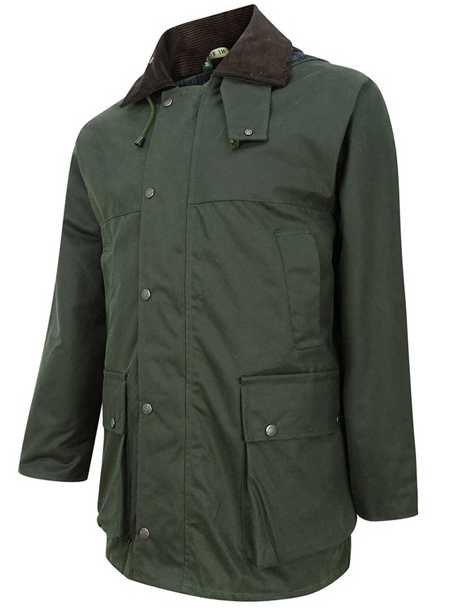 HOGGS OF FIFE Padded Wax Jacket - Men's - Olive