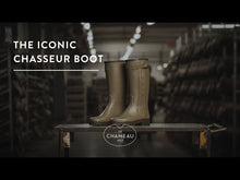 Load and play video in Gallery viewer, LE CHAMEAU Chasseur Boots - Mens Leather Lined Full Zip - Vert Vierzon
