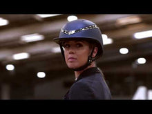 Load and play video in Gallery viewer, CHARLES OWEN Halo Riding Hat - Matt Black &amp; Platinum
