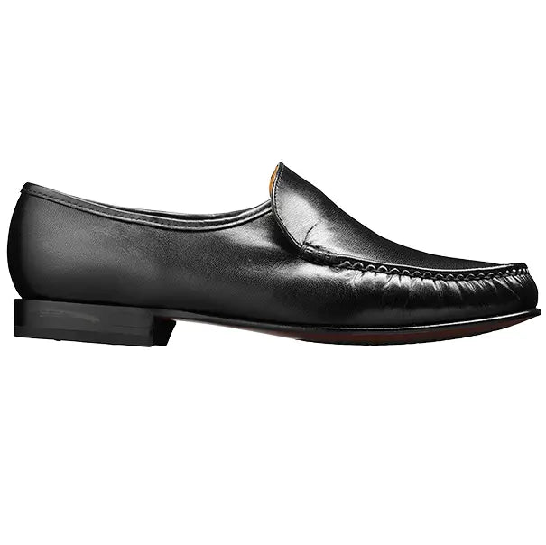 40% OFF BARKER Laurence Shoes - Mens Moccasins - Black Kid Size UK 8 Barker Shoes