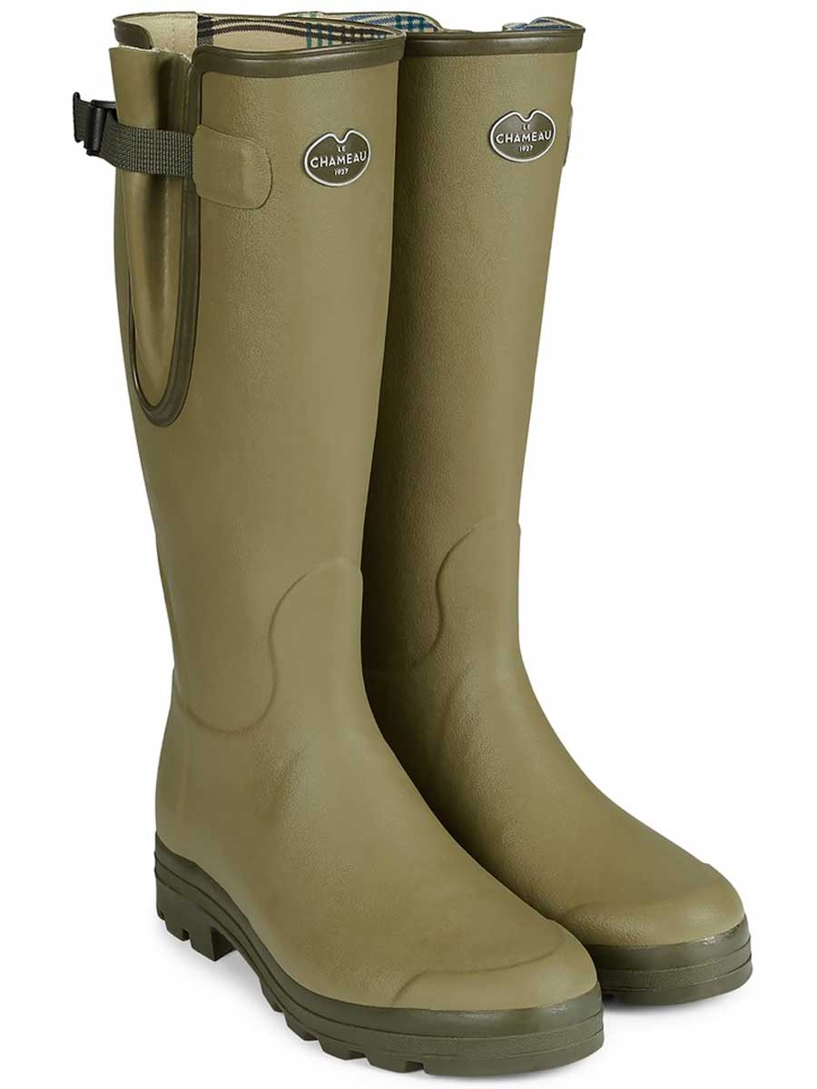 LE CHAMEAU Boots - Mens Vierzon Jersey Lined - Vert Vierzon