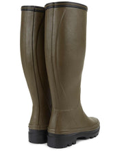 Load image into Gallery viewer, LE CHAMEAU Giverny Wellington Boots - Ladies Jersey Lined - Dark Green
