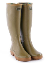 Load image into Gallery viewer, LE CHAMEAU Giverny Wellington Boots - Ladies Jersey Lined - Vert Vierzon
