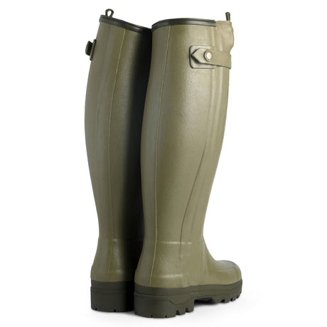LE CHAMEAU Chasseur Boots - Ladies Leather Lined Full Zip - Iconic Green Le Chameau