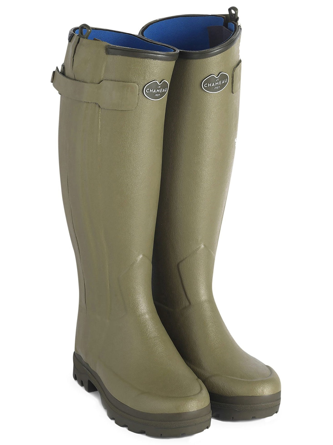 LE CHAMEAU Chasseur Boots - Ladies Neoprene Lined Full Zip - Iconic Green