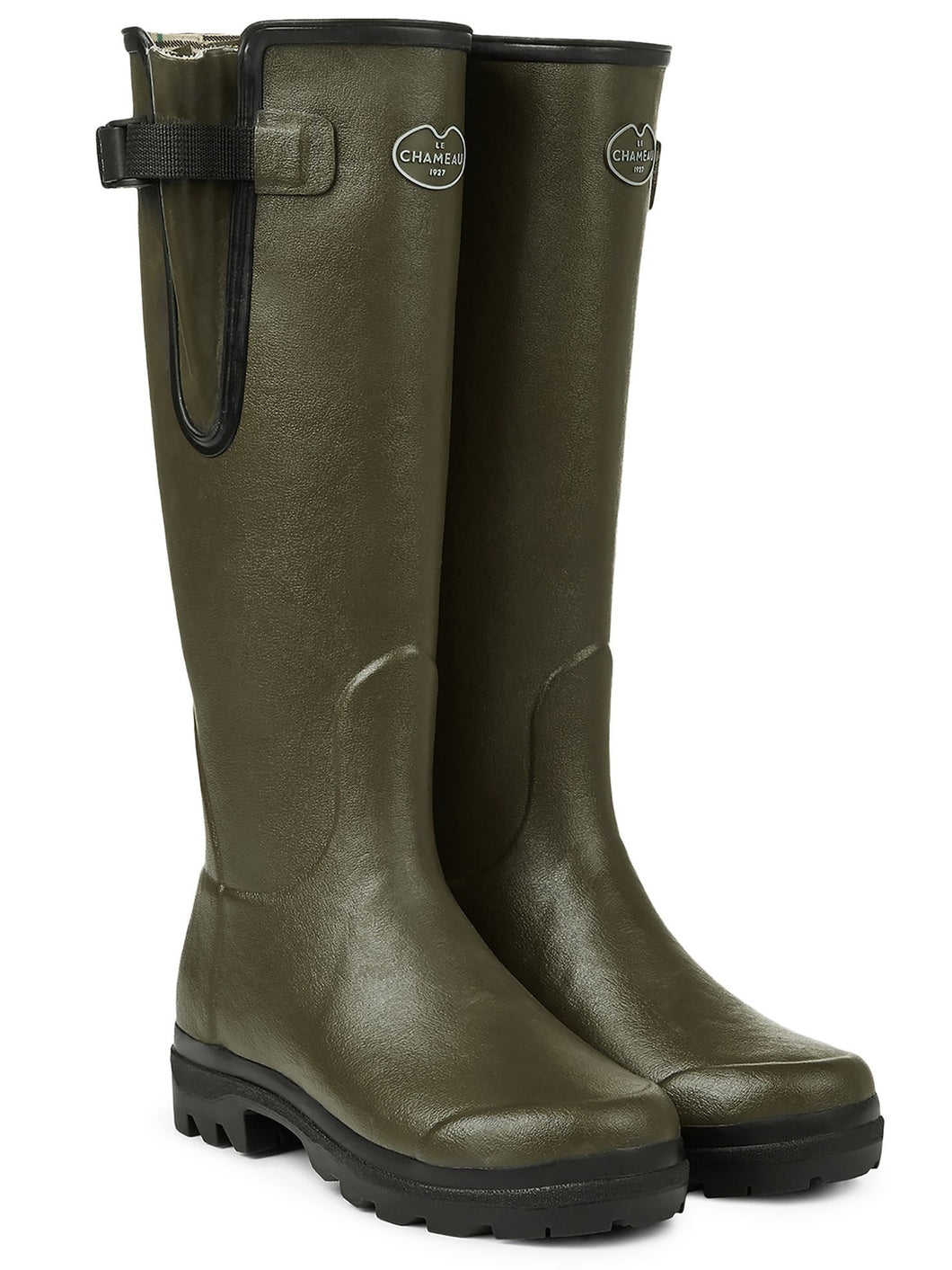LE CHAMEAU Vierzon Boots - Ladies Jersey Lined - Vert Chameau
