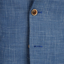 Load image into Gallery viewer, Magee Mens Jacket - Lightweight Blue Woven Linen Mix
