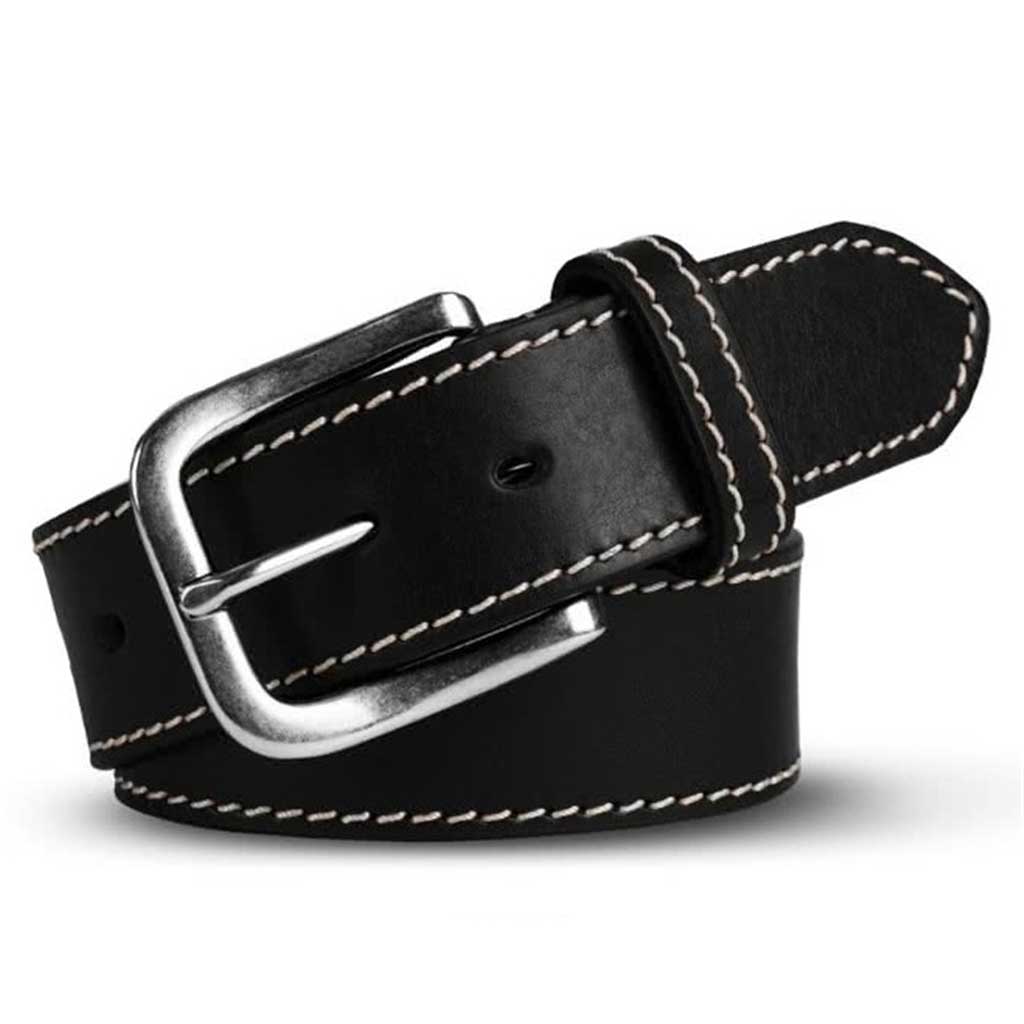 MEYER Casual Jeans Belt - Handmade Leather - Black