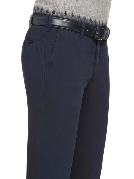 MEYER M5 Chinos - 6001 Soft Stretch Cotton Slim - Navy