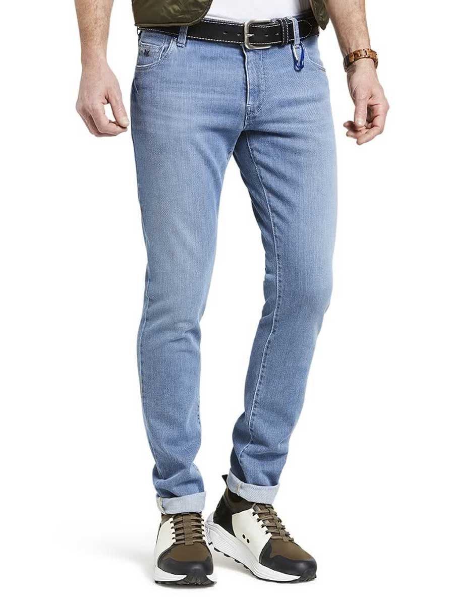 MEYER Jeans - M5 6221 Super Slim - Stretch Denim - Light Stone