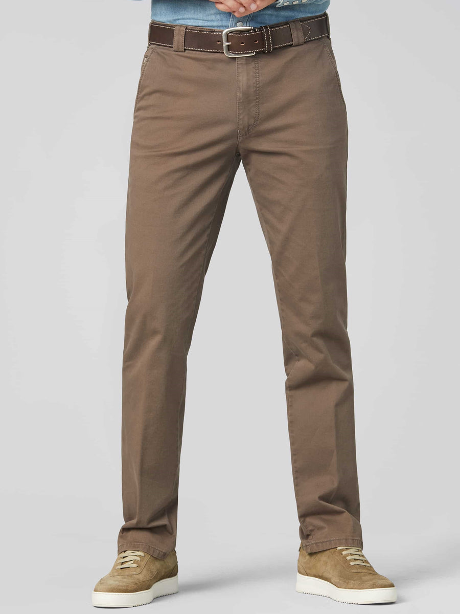 MEYER Roma Trousers 316 Luxury Cotton Chinos Stone 30