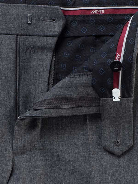 Meyer Tropical Wool-Mix Trousers - Roma 344 - Mid-Grey
