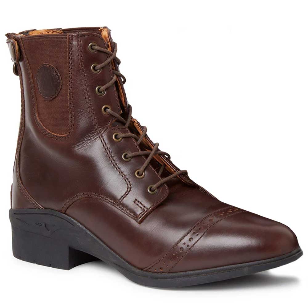 MOUNTAIN HORSE Aurora Lace Paddock Boots - Back Zip - Brown