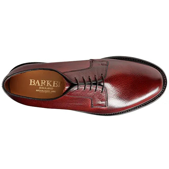 BARKER Nairn Shoes - Mens Country Derby Dainite Sole - Cherry Grain Barker Shoes