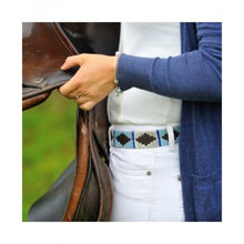 Load image into Gallery viewer, PIONEROS Polo Belt - Narrow Argentinian - 159 Pale Blue/White with Blue Stripe
