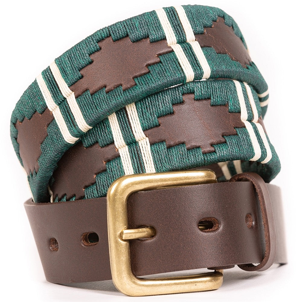 Pioneros-Polo-Belt-123-Green-White-Stripe