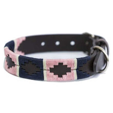 Load image into Gallery viewer, PIONEROS Polo Dog Collar - 710 Pink/Navy/White Stripe
