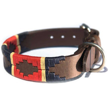 Load image into Gallery viewer, PIONEROS Polo Dog Collar - 733 Red/Navy/Cream Stripe
