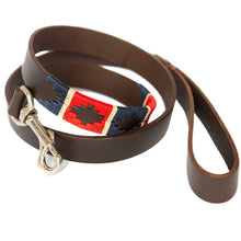 Load image into Gallery viewer, PIONEROS Polo Dog Lead - 833 Red/Navy/Cream Stripe
