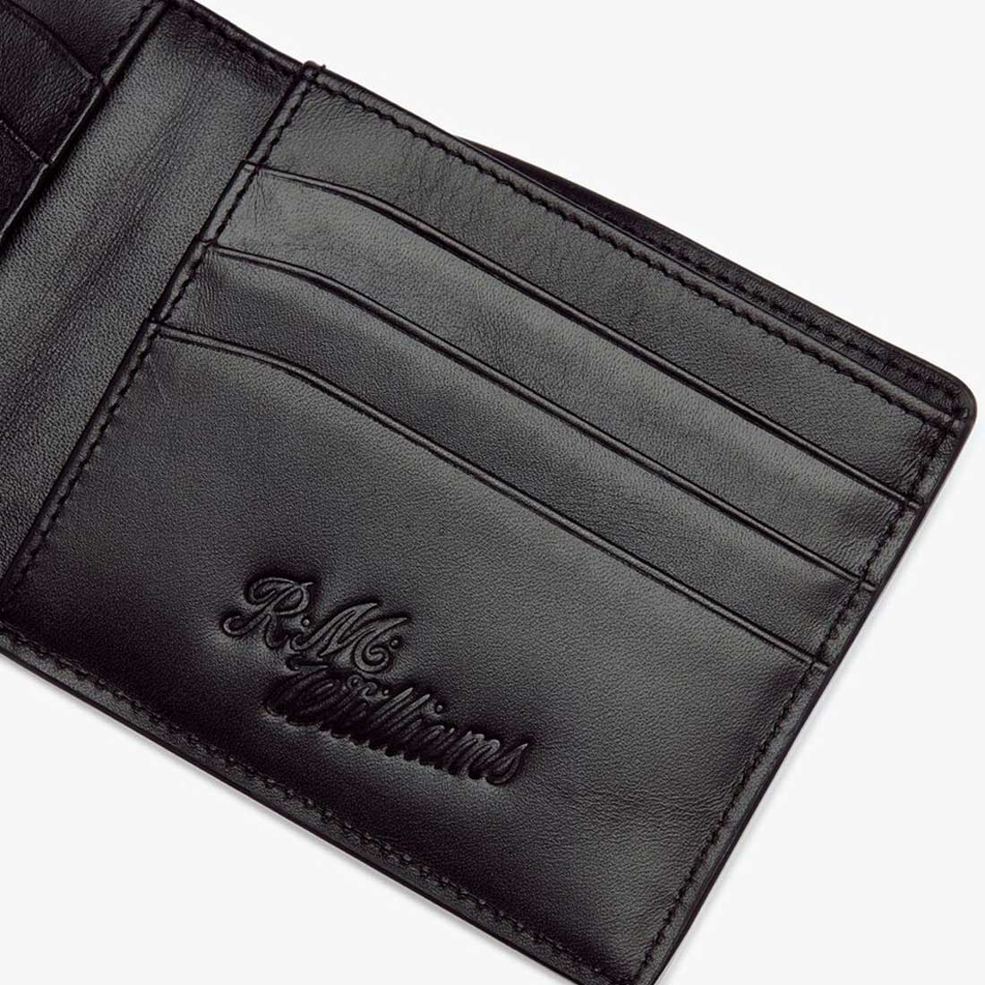 RM WILLIAMS Bi-Fold Wallet - Men's City Slim Leather - Black