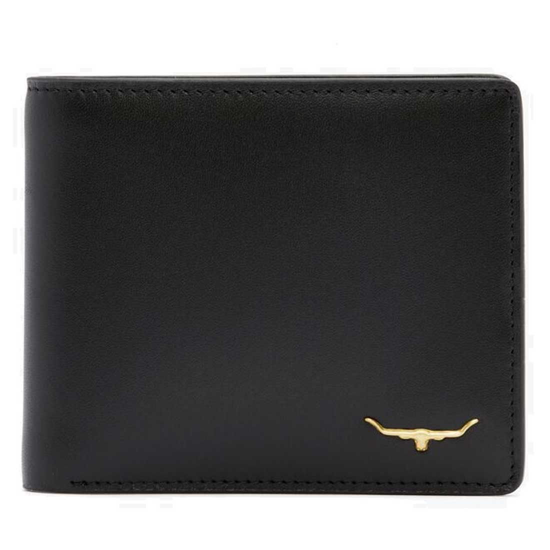 RM WILLIAMS Bi-Fold Wallet - Men's City Slim Leather - Black