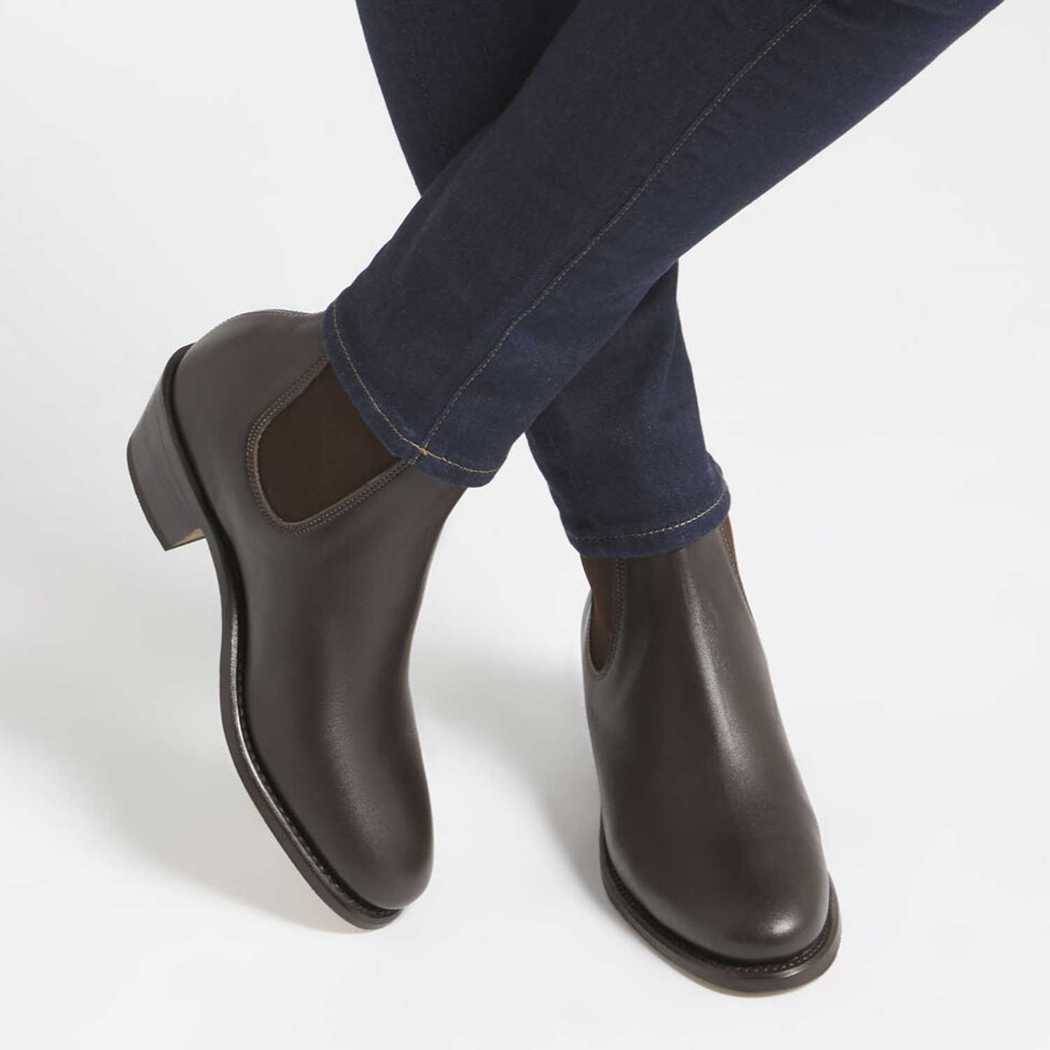 RM WILLIAMS Boots - Ladies Adelaide Cuban Heel - Chestnut