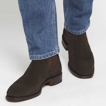 R.M. Williams Brown Suede Chelsea Boots