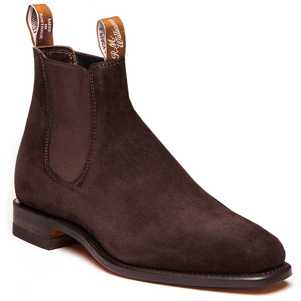 R.M. Williams Brown Suede Classic Turnout Chelsea Boots R.M.Williams