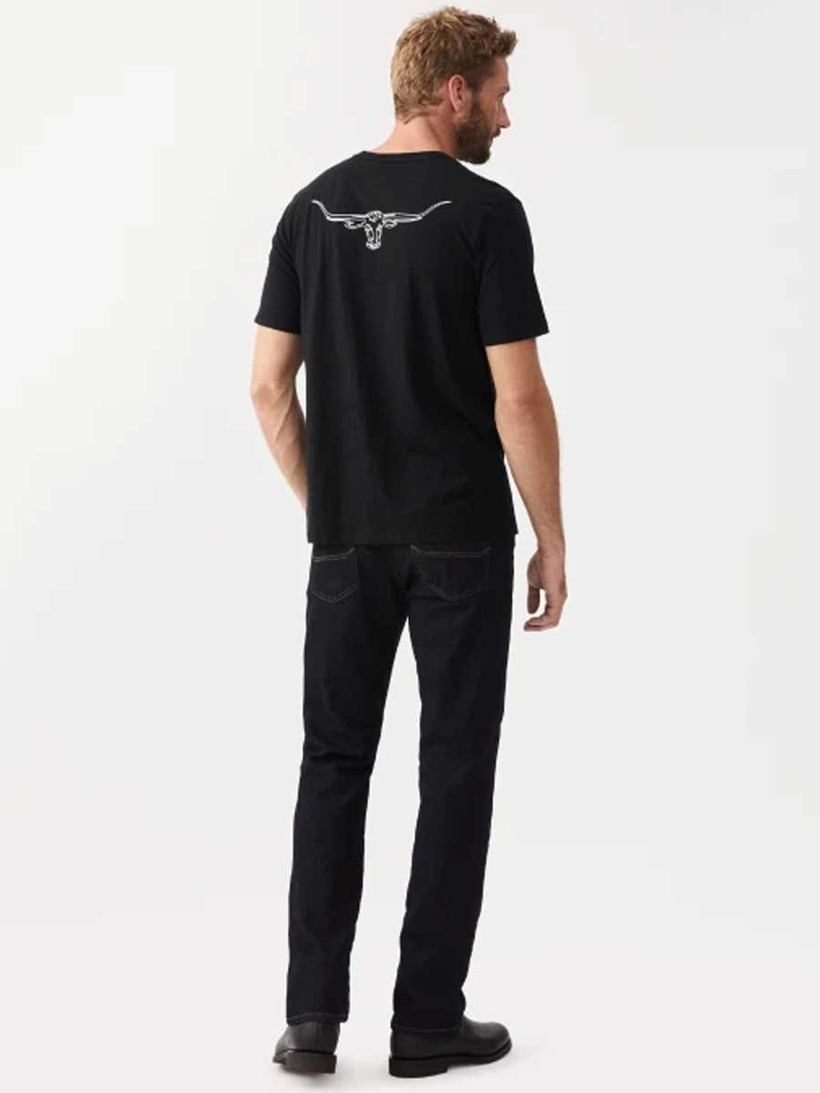 RM WILLIAMS Byron T-Shirt - Men's Crew Neck - Black