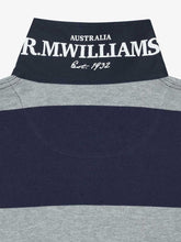 Load image into Gallery viewer, RM WILLIAMS Mens Tweedale Rugby Shirt - Navy &amp; Grey Stripe
