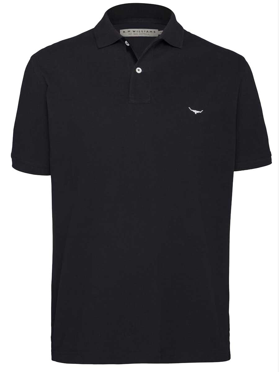 RM WILLIAMS Polo Shirt - Men's Rod - Black