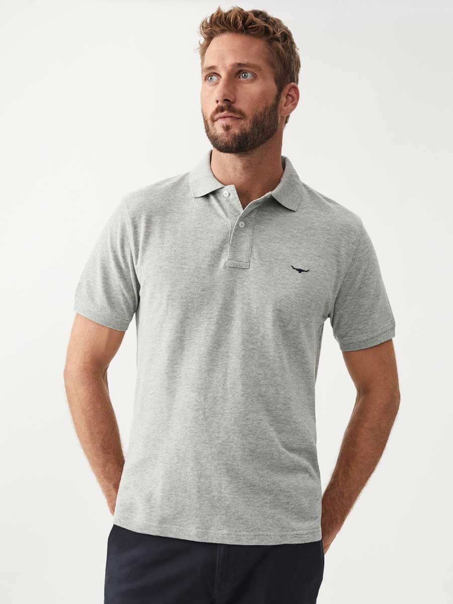 RM WILLIAMS Rod Polo Shirt - Men's - Grey Marle