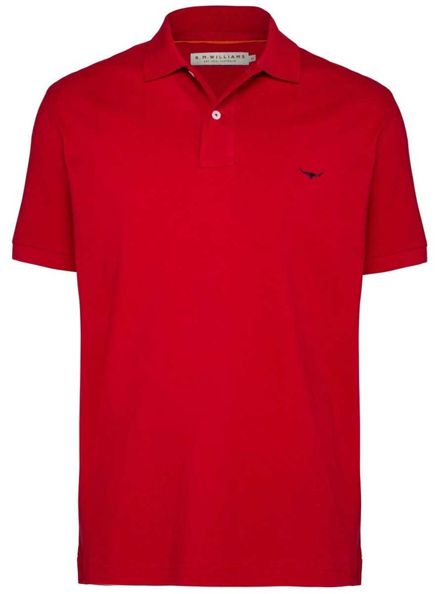 RM WILLIAMS Polo Shirt - Men's Rod - Red